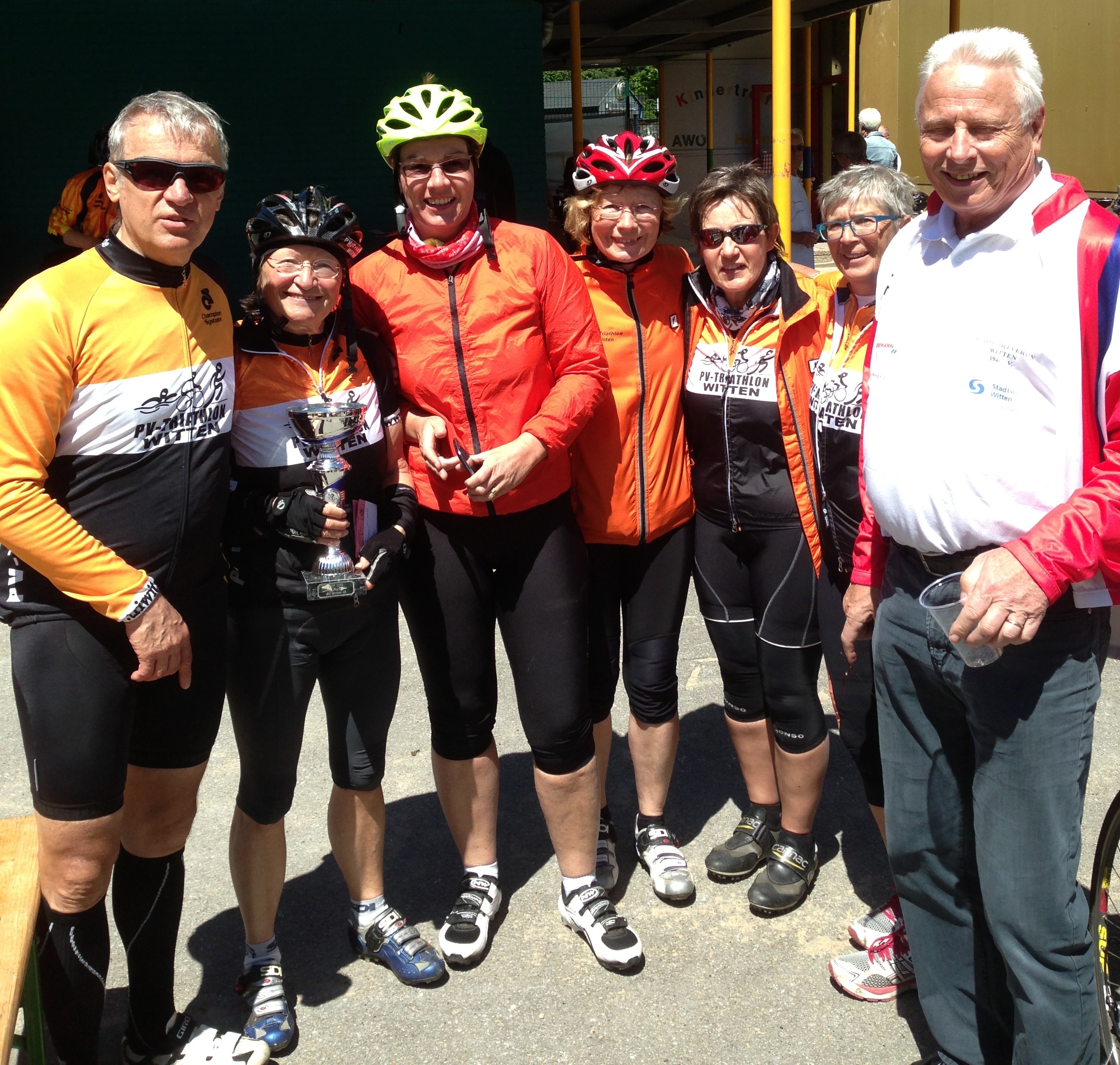 Pokal für die größte Radgruppe!